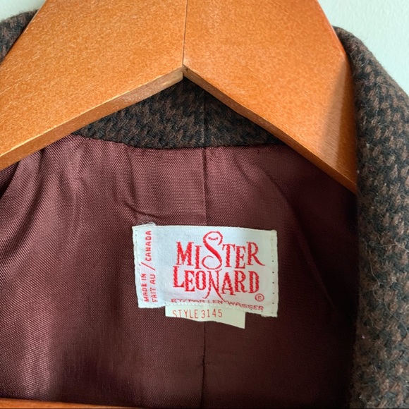 VINTAGE Mister Leonard Blazer Jacket Brown Tan Wool 8 - Picture 7 of 10